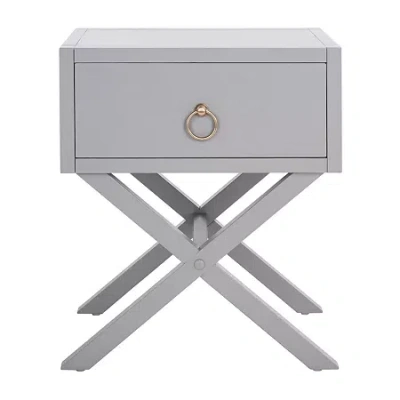 Asstd National Brand Odilia 1-drawer Nightstand In Gray