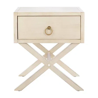Asstd National Brand Odilia 1-drawer Nightstand In White