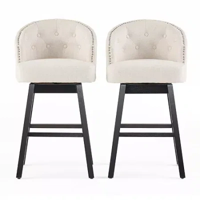 Asstd National Brand Ogden 2-pc. Upholstered Swivel Bar Stool In Sand
