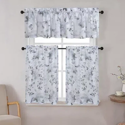 Asstd National Brand Oliver 3-pc. Rod Pocket Window Tier In Gray