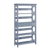 Asstd National Brand Omega 5-shelf Bookcase In Gray