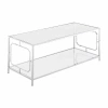 Asstd National Brand Omega Living Room Collection Glass Coffee Table In Silver