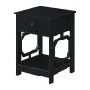 Asstd National Brand Omega Living Room Collection Storage 1-drawer End Table In Black