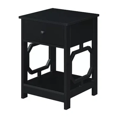 Asstd National Brand Omega Living Room Collection Storage 1-drawer End Table In Black