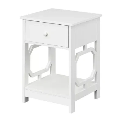 Asstd National Brand Omega Living Room Collection Storage 1-drawer End Table In White