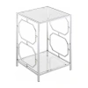 Asstd National Brand Omega Living Room Collection Storage Glass End Table In White
