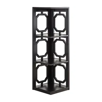 Asstd National Brand Omega Office + Library Collection 3-shelf Bookcase In Black