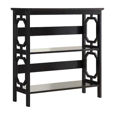 Asstd National Brand Omega Office + Library Collection 3-shelf Bookcase In Black