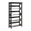 Asstd National Brand Omega Office + Library Collection 5-shelf Bookcase In Black