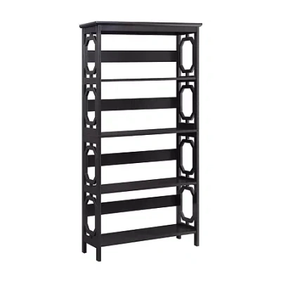 Asstd National Brand Omega Office + Library Collection 5-shelf Bookcase In Brown