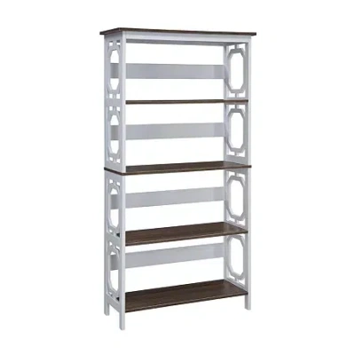 Asstd National Brand Omega Office + Library Collection 5-shelf Bookcase In White