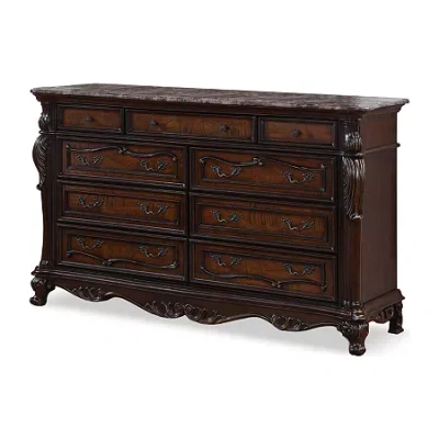 Asstd National Brand Oronza 9-drawer Dresser In Brown