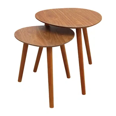 Asstd National Brand Oslo Living Room Collection Nesting Tables Set In Brown