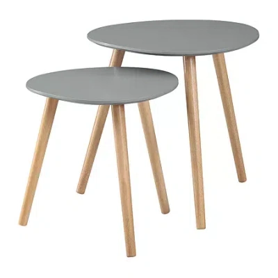Asstd National Brand Oslo Living Room Collection Nesting Tables Set In Gray