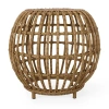 Asstd National Brand Ottawa Weather Resistant Rattan Side Table In Brown