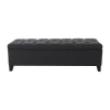 Asstd National Brand Ottilie Upholstered Tufted Bench In Gray