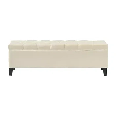 Asstd National Brand Ottilie Upholstered Tufted Bench In Sand
