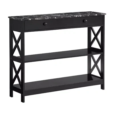 Asstd National Brand Oxford 1-drawer Console Table In Black