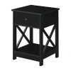 Asstd National Brand Oxford 1-drawer Storage End Table In Black