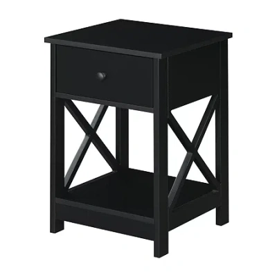 Asstd National Brand Oxford 1-drawer Storage End Table In Black