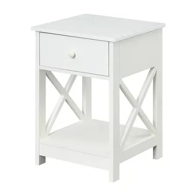 Asstd National Brand Oxford 1-drawer Storage End Table In White