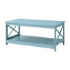 Asstd National Brand Oxford Coffee Table With Shelf In Blue