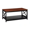 Asstd National Brand Oxford Coffee Table With Shelf In Brown