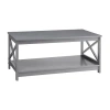 Asstd National Brand Oxford Coffee Table With Shelf In Gray