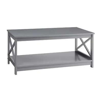 Asstd National Brand Oxford Coffee Table With Shelf In Gray