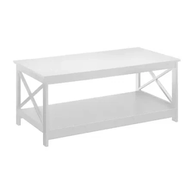 Asstd National Brand Oxford Coffee Table With Shelf In White