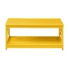 Asstd National Brand Oxford Coffee Table With Shelf In Yellow