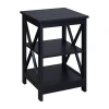 Asstd National Brand Oxford End Table With Shelves In Black