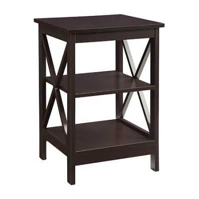 Asstd National Brand Oxford End Table With Shelves In Brown
