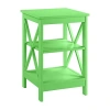 Asstd National Brand Oxford End Table With Shelves In Green