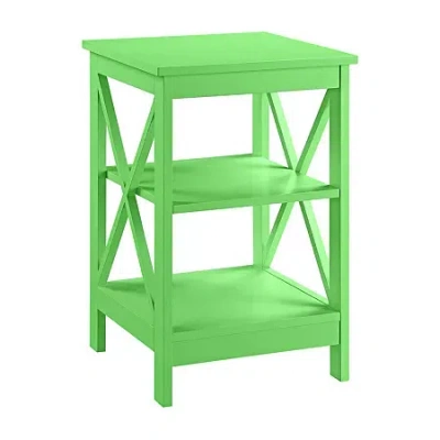 Asstd National Brand Oxford End Table With Shelves In Green