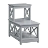 Asstd National Brand Oxford Living Room Collection Chairside Table In Gray