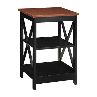 Asstd National Brand Oxford Storage End Table In Black