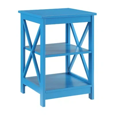 Asstd National Brand Oxford Storage End Table In Blue