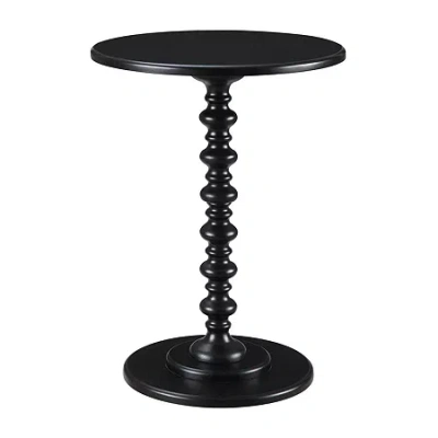 Asstd National Brand Palm Spindle End Table In Black