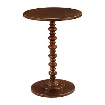 Asstd National Brand Palm Spindle End Table In Brown