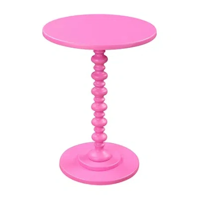 Asstd National Brand Palm Spindle End Table In Pink