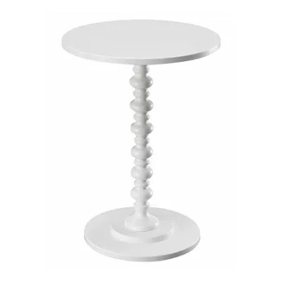 Asstd National Brand Palm Spindle End Table In White