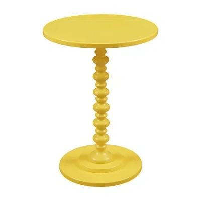Asstd National Brand Palm Spindle End Table In Yellow