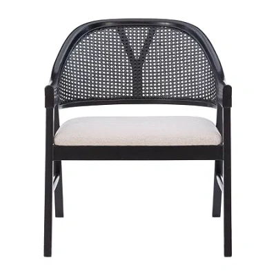 Asstd National Brand Palmer Armed Dinimg Armchair In Black