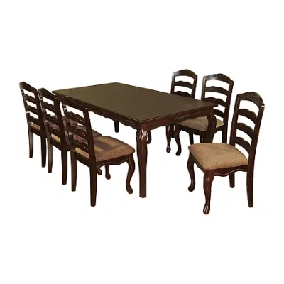 Asstd National Brand Palmvilla Dining And Kitchen Collection 7-pc. Rectangular Dining Set In Brown