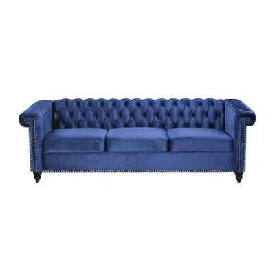 Asstd National Brand Parkhurst Track-arm Sofa In Blue
