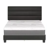 Asstd National Brand Parks Upholstered Wooden Platform Bed In Black