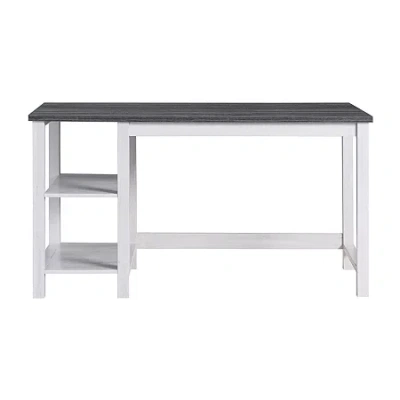 Asstd National Brand Paschal 2 Shelves Writing Desk In White