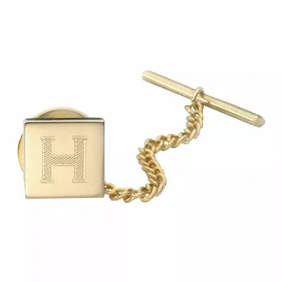 Asstd National Brand Personalized 23k Initial Tie Tack In Yellow