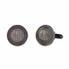 Asstd National Brand Personalized Brushed Stainless Steel Cufflinks In Gray